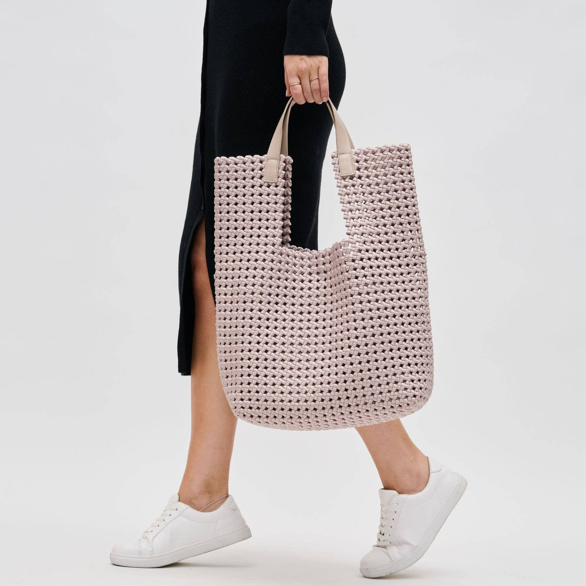 Zenith Zen Hand Woven Knot Tote | Nude