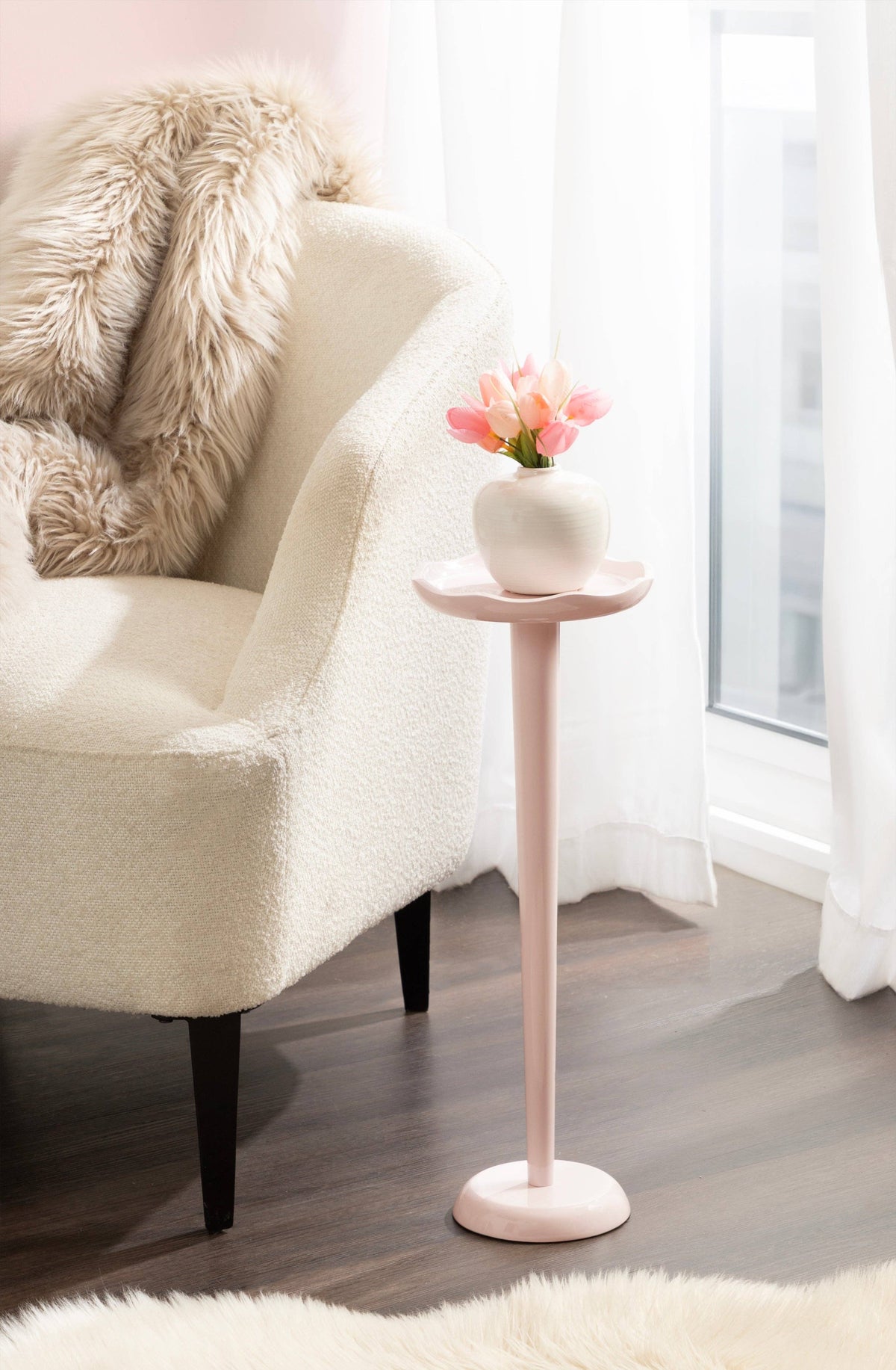 Alessia Colored Drink Table: Navy Blue
