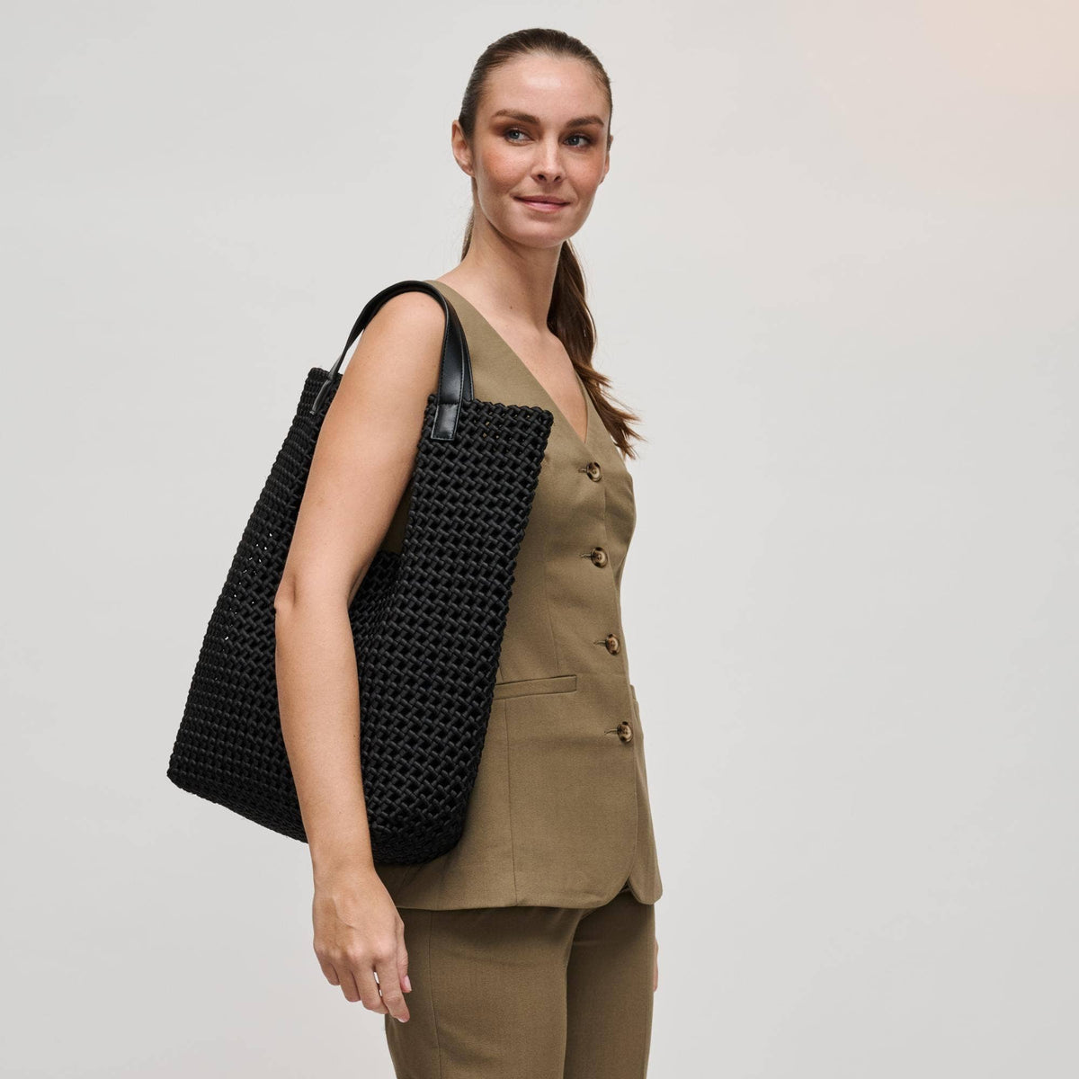 Zenith Zen Hand Woven Knot Tote | Nude