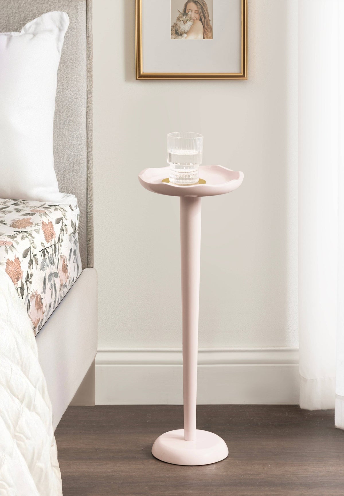 Alessia Colored Drink Table: Navy Blue
