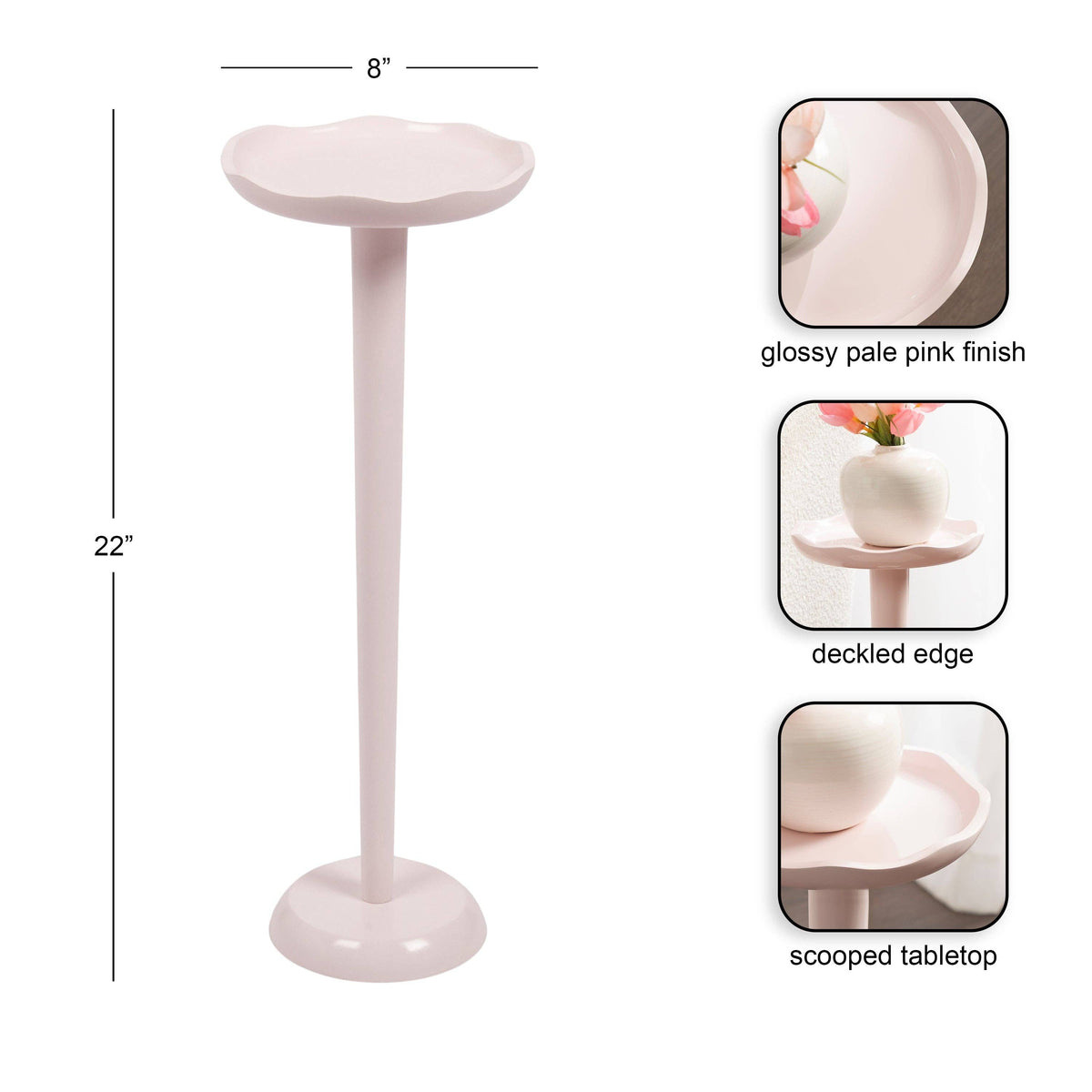 Alessia Colored Drink Table: Navy Blue