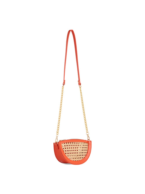 LYRA CRESCENT CROSSBODY / WRISTLET | ORANGE
