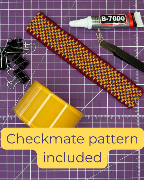 DIY Needlepoint Cuff Bracelet | Chunky Resin Cuff + 2 Patterns