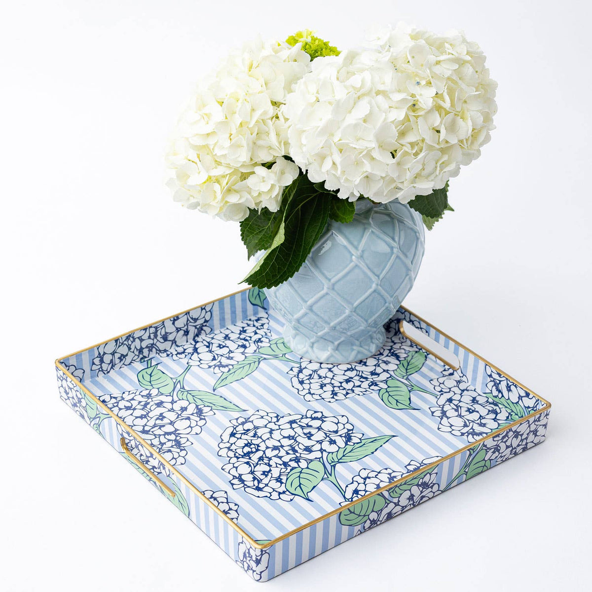 Hydrangea Square Stitchable Tray