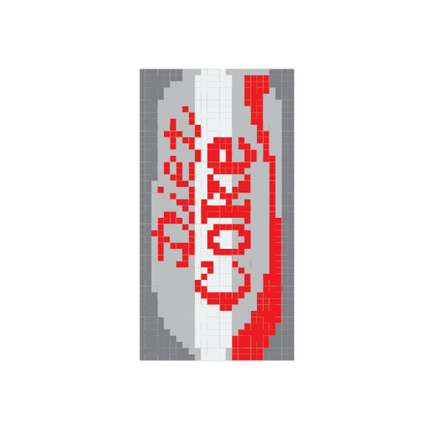 Diet Coke 1.25"x 2.5" Mini Needlepoint Canvas