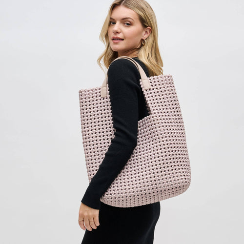 Zenith Zen Hand Woven Knot Tote | Nude